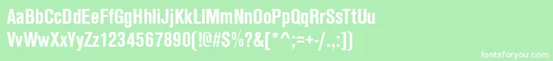 フォントAnconaCdBold – 緑の背景に白い文字