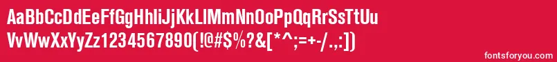 AnconaCdBold Font – White Fonts on Red Background