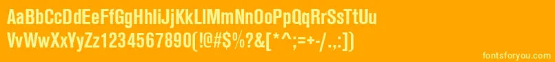 AnconaCdBold Font – Yellow Fonts on Orange Background