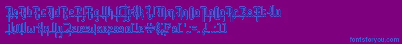 DiscoEverydayValue Font – Blue Fonts on Purple Background