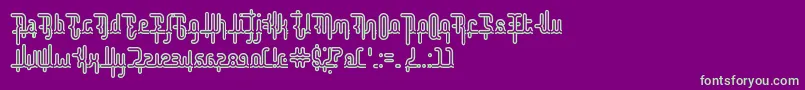 DiscoEverydayValue Font – Green Fonts on Purple Background