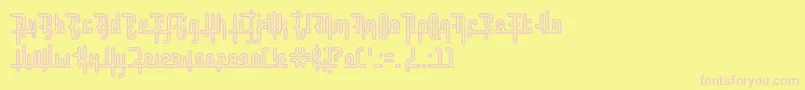 フォントDiscoEverydayValue – ピンクのフォント、黄色の背景