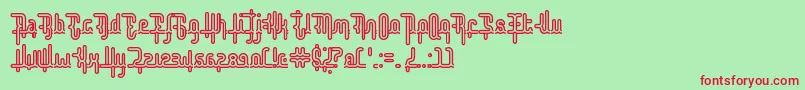 フォントDiscoEverydayValue – 赤い文字の緑の背景