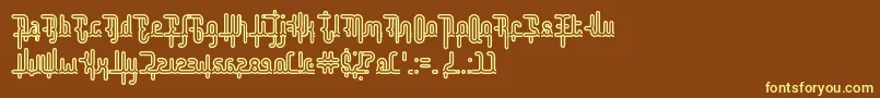 DiscoEverydayValue Font – Yellow Fonts on Brown Background