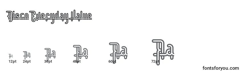 DiscoEverydayValue Font Sizes