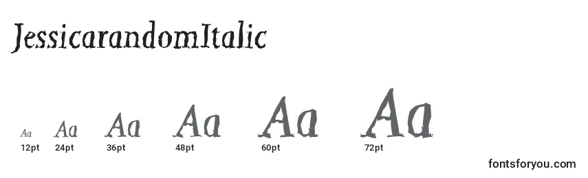 JessicarandomItalic Font Sizes