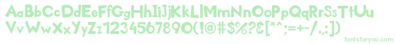 Kidzone-Schriftart – Grüne Schriften