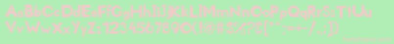 Kidzone Font – Pink Fonts on Green Background