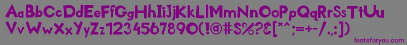 Police Kidzone – polices violettes sur fond gris