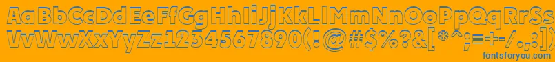 APlakatcmplshExtrabold Font – Blue Fonts on Orange Background