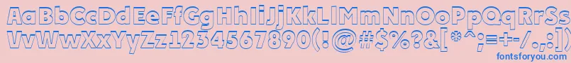 APlakatcmplshExtrabold Font – Blue Fonts on Pink Background