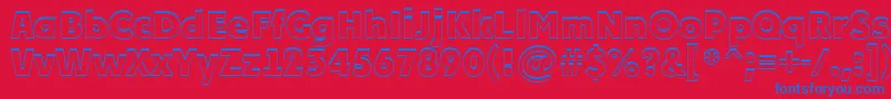 APlakatcmplshExtrabold Font – Blue Fonts on Red Background