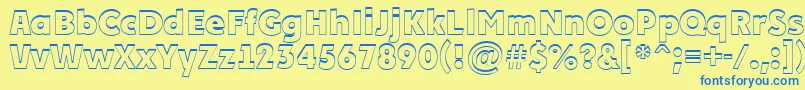 APlakatcmplshExtrabold Font – Blue Fonts on Yellow Background
