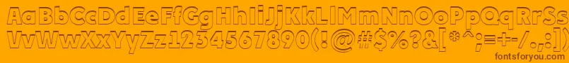 APlakatcmplshExtrabold Font – Brown Fonts on Orange Background
