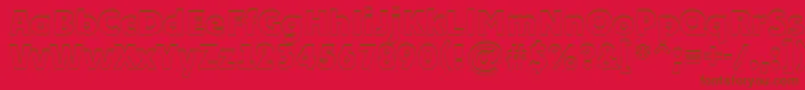 APlakatcmplshExtrabold Font – Brown Fonts on Red Background