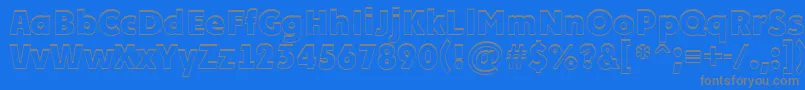 APlakatcmplshExtrabold Font – Gray Fonts on Blue Background
