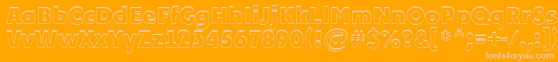 APlakatcmplshExtrabold Font – Pink Fonts on Orange Background