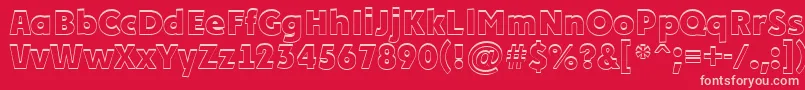 APlakatcmplshExtrabold Font – Pink Fonts on Red Background