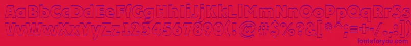 APlakatcmplshExtrabold Font – Purple Fonts on Red Background