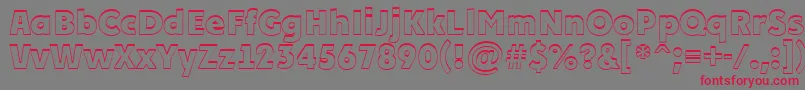 APlakatcmplshExtrabold Font – Red Fonts on Gray Background
