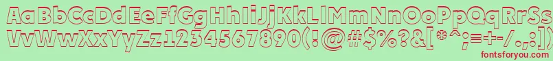 APlakatcmplshExtrabold Font – Red Fonts on Green Background