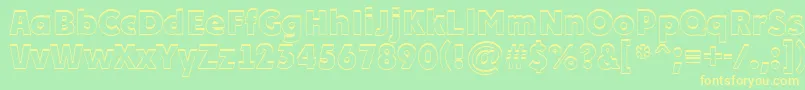 APlakatcmplshExtrabold Font – Yellow Fonts on Green Background