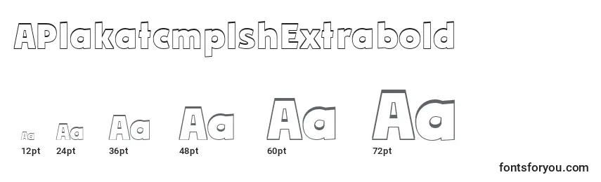 APlakatcmplshExtrabold Font Sizes