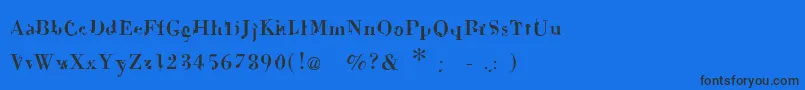 Dekale Font – Black Fonts on Blue Background
