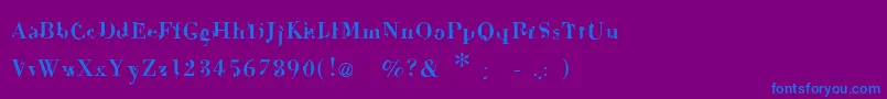 Dekale Font – Blue Fonts on Purple Background