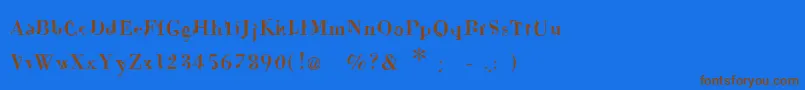 Dekale Font – Brown Fonts on Blue Background