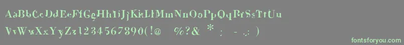 Czcionka Dekale – zielone czcionki na szarym tle