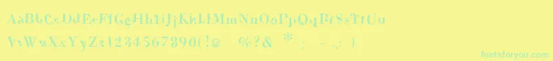 Dekale Font – Green Fonts on Yellow Background