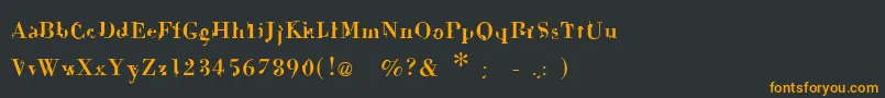 フォントDekale – 黒い背景にオレンジの文字