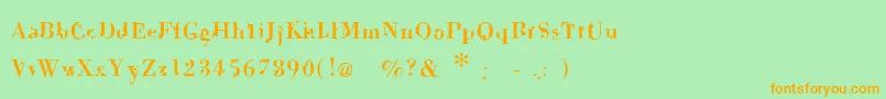 Dekale Font – Orange Fonts on Green Background