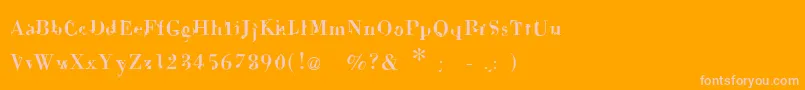 Dekale Font – Pink Fonts on Orange Background