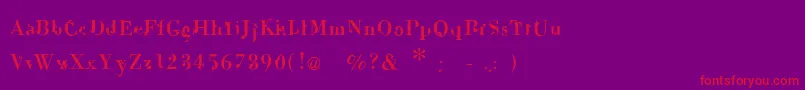 Dekale Font – Red Fonts on Purple Background