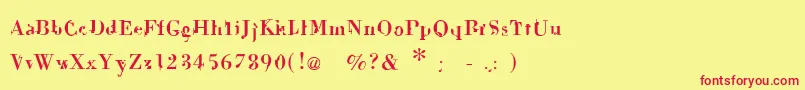 Dekale Font – Red Fonts on Yellow Background