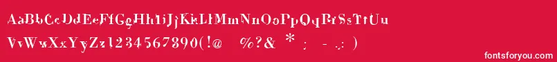 Dekale Font – White Fonts on Red Background