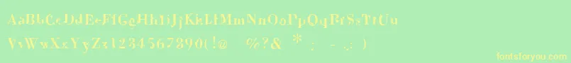 Dekale Font – Yellow Fonts on Green Background