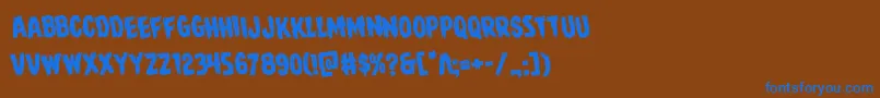 Шрифт Direwolfrotate – синие шрифты на коричневом фоне