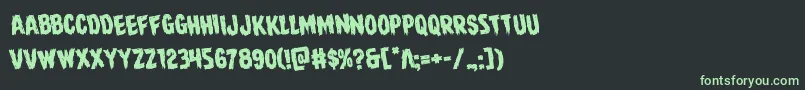 フォントDirewolfrotate – 黒い背景に緑の文字