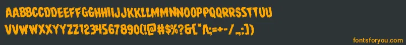 Шрифт Direwolfrotate – оранжевые шрифты на чёрном фоне