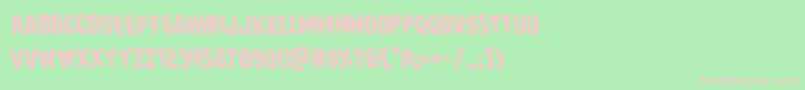 Direwolfrotate-fontti – vaaleanpunaiset fontit vihreällä taustalla