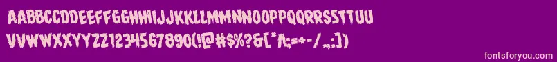 フォントDirewolfrotate – 紫の背景にピンクのフォント