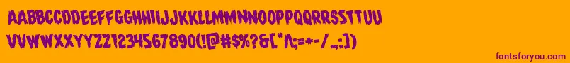 Шрифт Direwolfrotate – фиолетовые шрифты на оранжевом фоне
