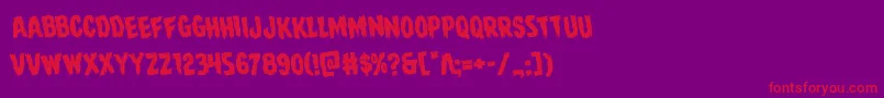 Direwolfrotate Font – Red Fonts on Purple Background