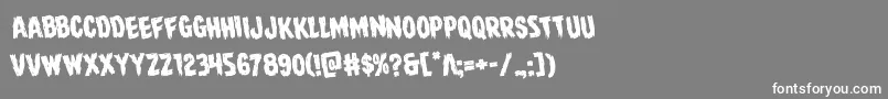 フォントDirewolfrotate – 灰色の背景に白い文字