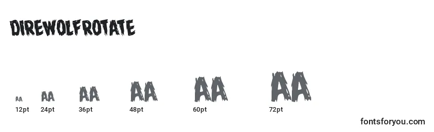 Direwolfrotate Font Sizes
