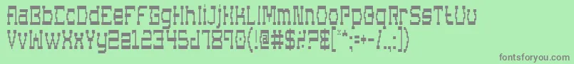 フォントSuperagoCondensed – 緑の背景に灰色の文字