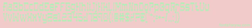 SuperagoCondensed Font – Green Fonts on Pink Background